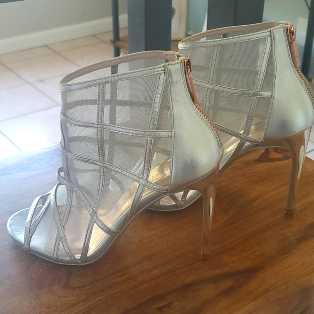 Ted Baker Xstal Mesh Peep Toe Shoes